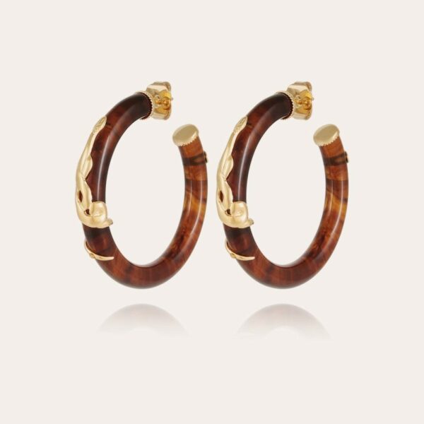 Gas Bijoux Cobra Earrings Tortoiseshell