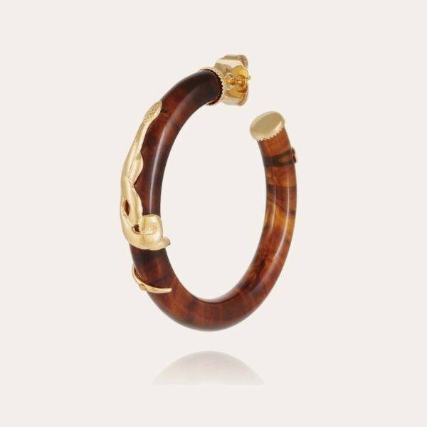 Gas Bijoux Cobra Earrings Tortoiseshell - Image 3