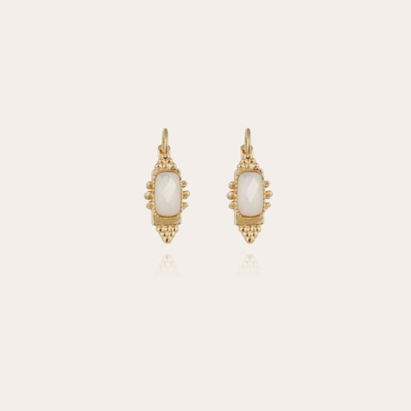 Gas Bijoux Serti Talisman Earring Mother of Pearl