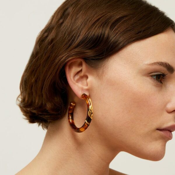 Gas Bijoux Cobra Earrings Tortoiseshell - Image 2