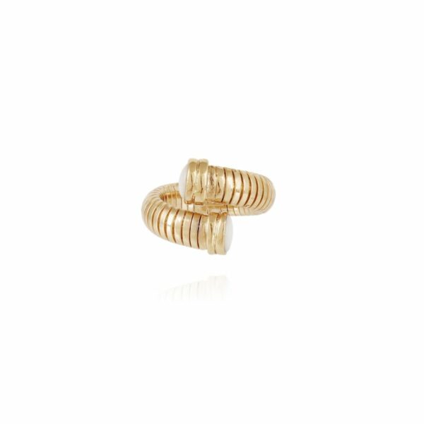 Gas Bijoux Antigone Ring Gold White Mother of Pearl