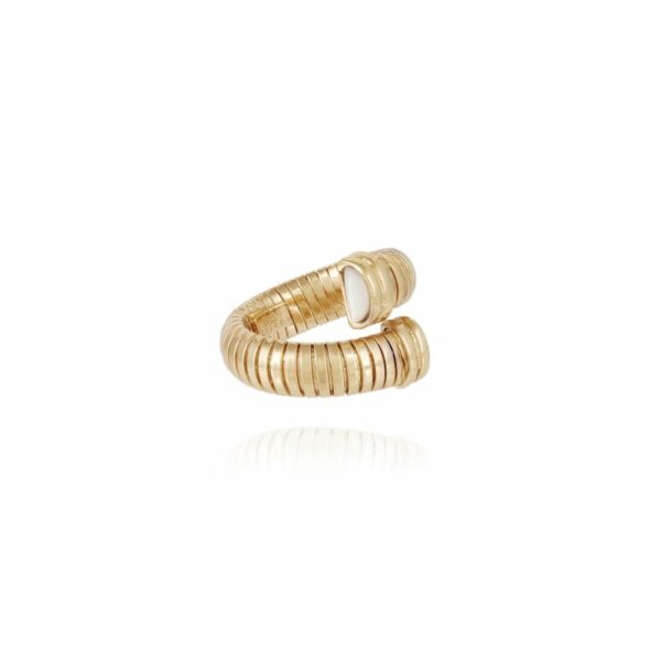 Gas Bijoux Antigone Ring Gold White Mother of Pearl - Image 5
