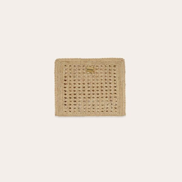 Gas Bijoux Les Canoubiers Raffia Clutch Ecru