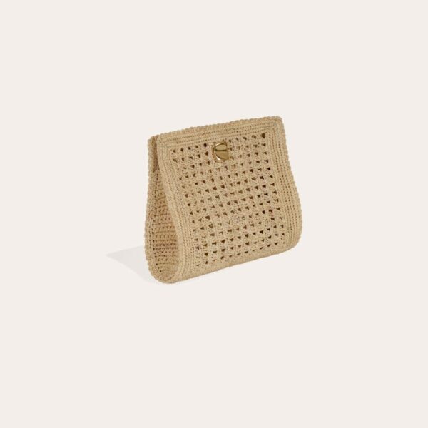 Gas Bijoux Les Canoubiers Raffia Clutch Ecru - Image 2